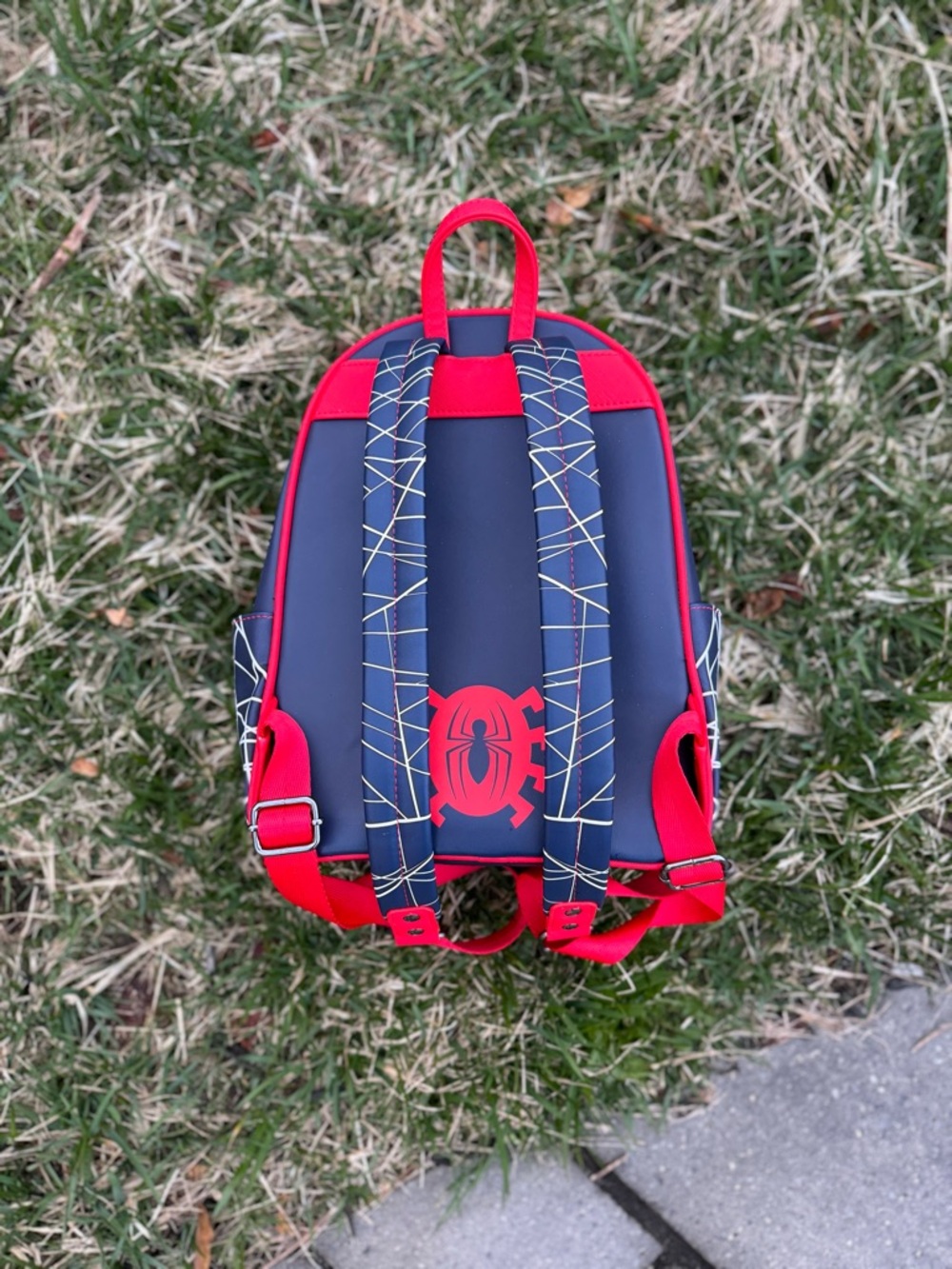 Loungefly Navy and Red Spider-Man Kids Mini Backpack - Picture 5 of 6